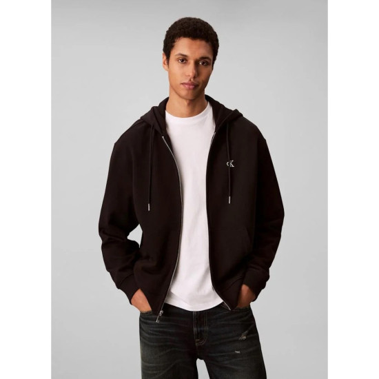 Calvin Klein Ανδρική ζακέτα Terry Monogram Zip Up Hoodie